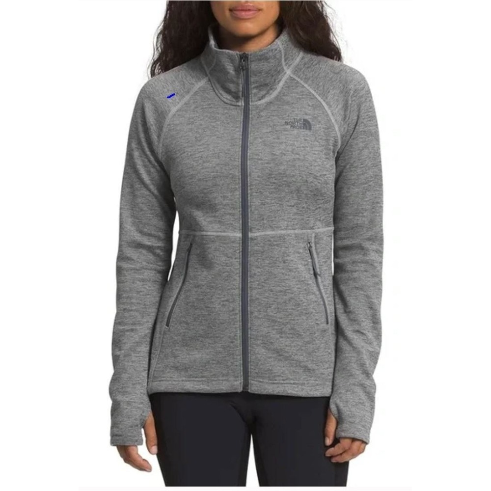THE NORTH FACE Canyonlands Full Zip Fleece Lined Jacket Heather Gray Womens Sz S